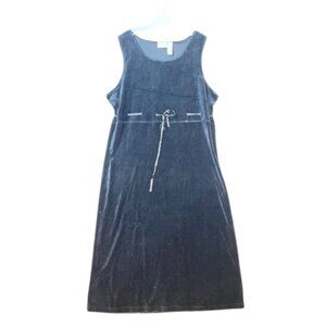 Elisabeth by Liz claiborne Black long velvet maxi dress new  plush life black